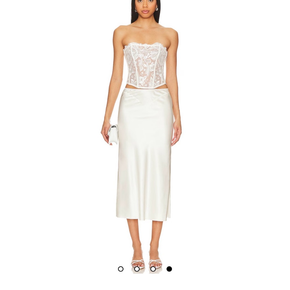 Fleur du mal floral bow embroidery corset top - Picture 2 of 3